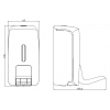 Soap dispenser 800ml Manual Gel or Liquid Use with Cude or Hand Ideal Professionals and Health