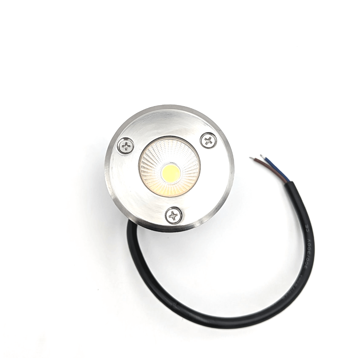 Spot LED IP68 encastrable INOX 12VDC 5W Blanc chaud (3000k) pour hammam ou extérieur
