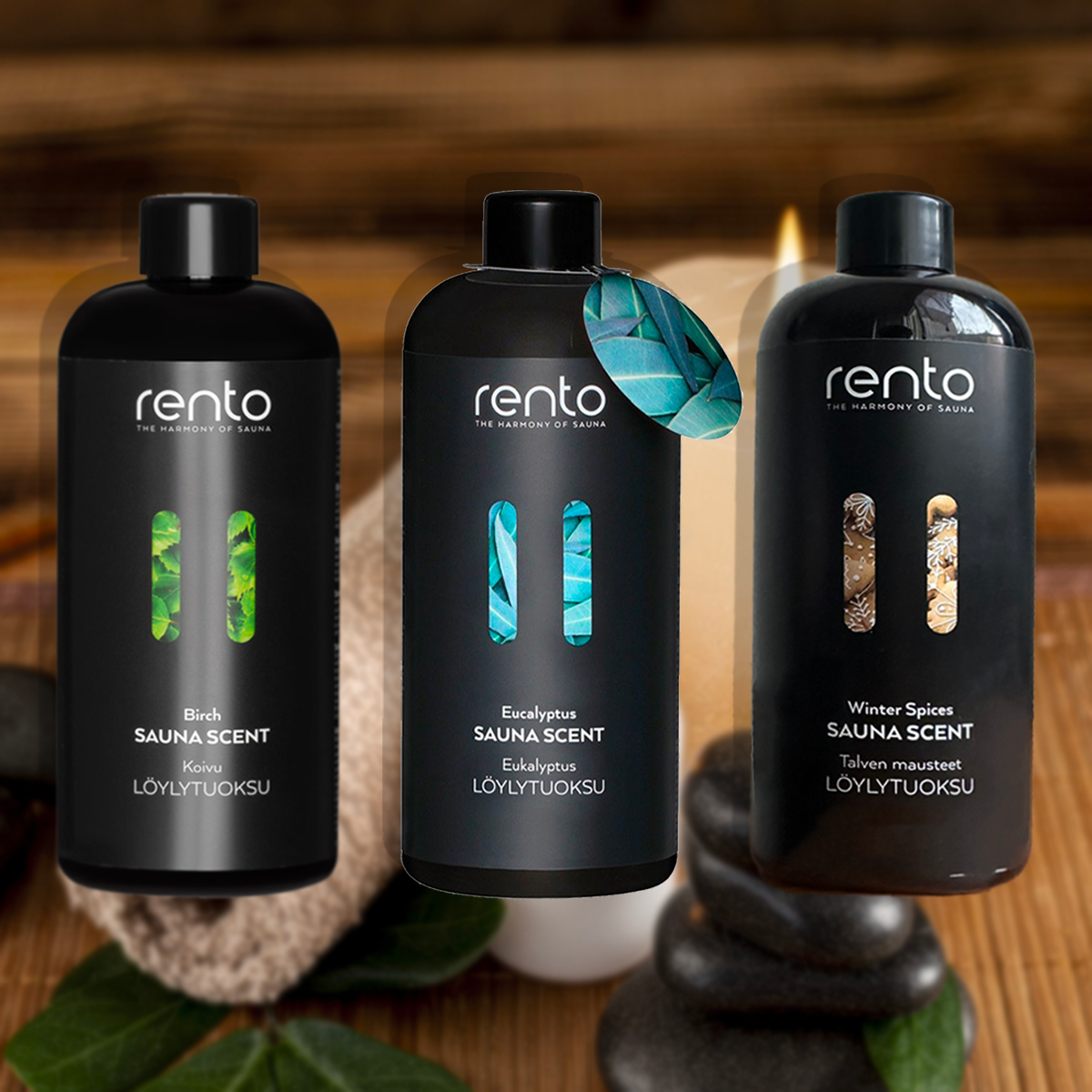 Arome für Sauna Eucalyptus Birke und Ingwer Rento 400ml
