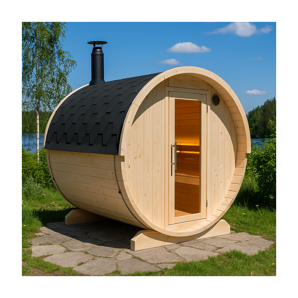 Sauna fuera del barril Kuusi 180 – 4 pers