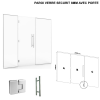 Hammam-Kabinenbausatz mit verglaster Wand zum Fliesenlegen 200x120