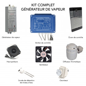 Kit hammam kleine Volumen Dampfgenerator 2.8kw LCD-Anzeige mit Zubehör