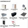Kit de construcción de cabina de hammam 180 x 180 con generador de vapor
