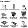 Kit de construcción de cabina de hammam 180 x 180 con generador de vapor