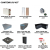 Kit de construcción de cabina de hammam 200 x 120 con generador de vapor