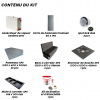 Kit de construcción de cabina de hammam 240 x 120 con generador de vapor