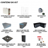 Kit de construcción de cabina de hammam con pared acristalada para alicatar 200x120
