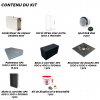 Kit de construcción de cabina de hammam pared acristalada para alicatar 120 x 120