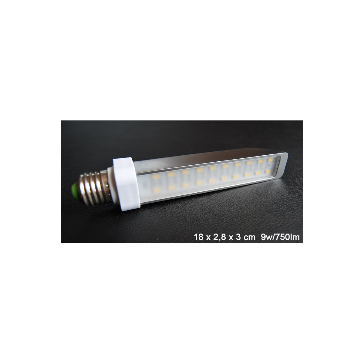 Bombilla led E27 9w iluminación plana en aluminio ultra económica Green Sensation Leds fondo negro 2
