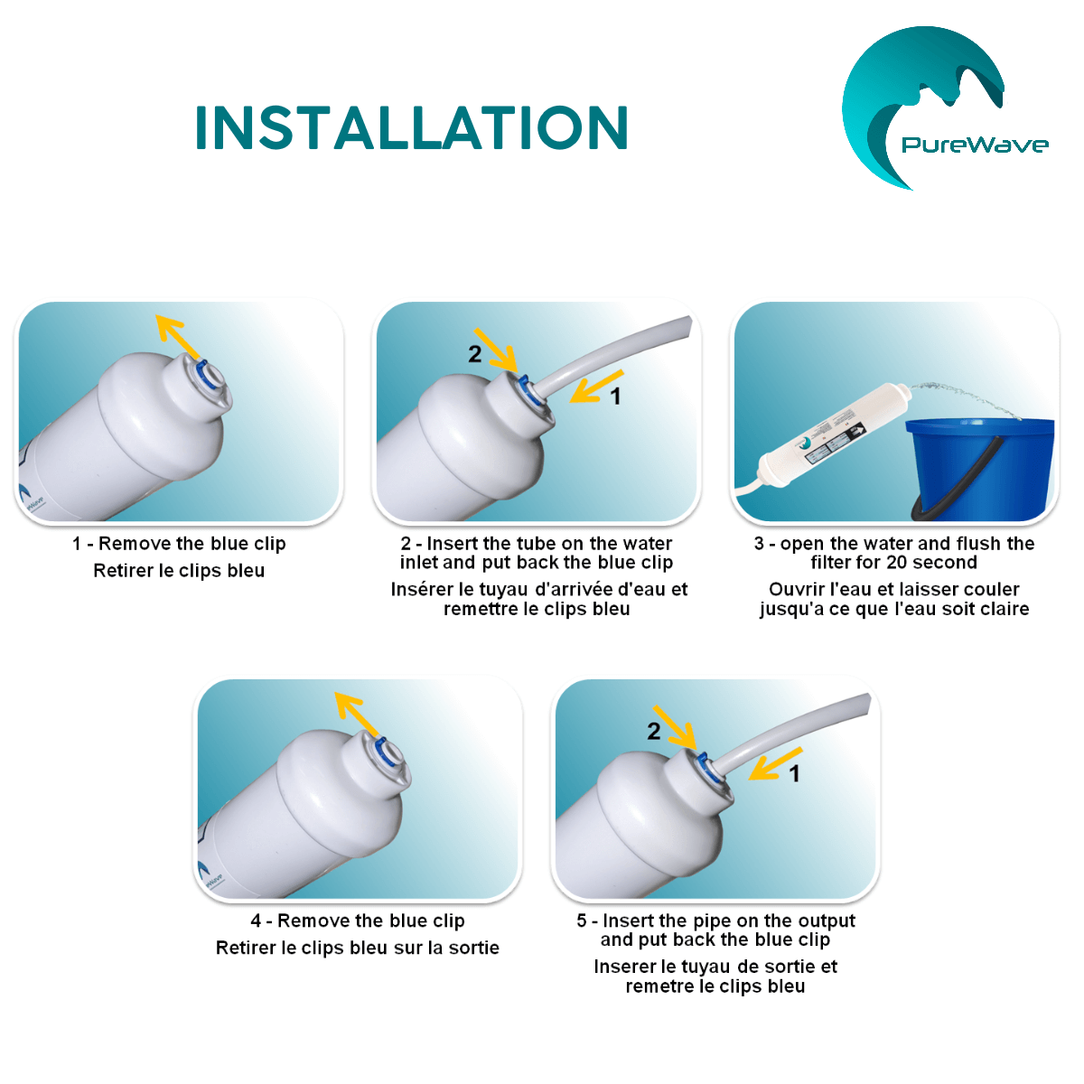 3x Filtres pour réfrigérateur compatible avec tout refrigérateur