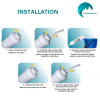 3x Filtres pour réfrigérateur compatible avec tout refrigérateur