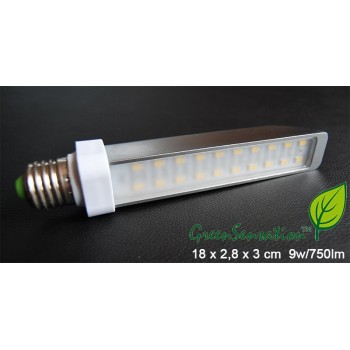 Bombilla LED plana de aluminio E27 9W ultra económica
