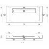 copy of Vasque à encastrer prête à carreler Vitech 1170 × 520 × 110 mm fournis avec siphon et grille pour salle de bains