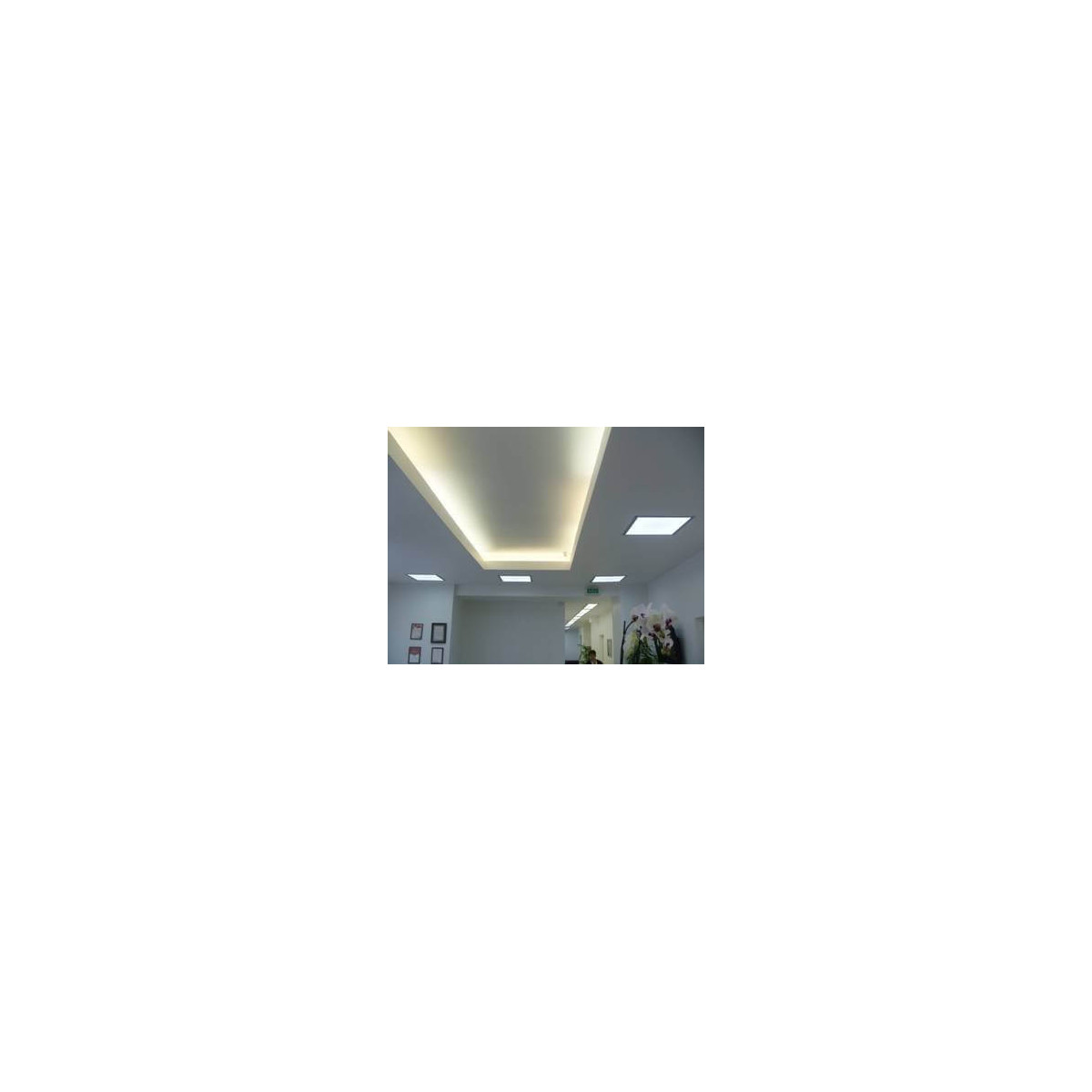 Quadratisches LED-Panel 60 x 60 x 1 cm Neutralweiß 38 W mit Transformator Beispielproduktion