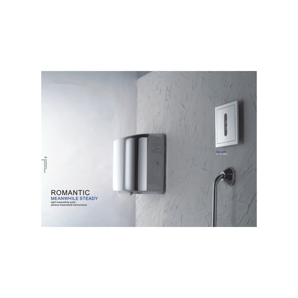 Ejemplo de instalación de Secador de manos Vitech económico de acero inoxidable con secado ultrarrápido
