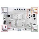 The Amore - Spa 230 x 155 x 91 cm - 3 posti - 2 posti reclinabili