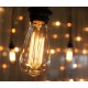 Conjunto de 3 bombillas vintage 40 W E27 con filamentos visibles incandescente estilo Thomas Edison