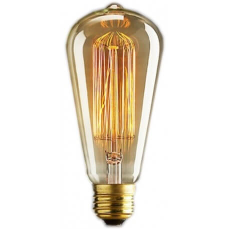 Annata della lampadina Edison E14 ST48 - lampadina 11 x 5 cm 40W 6 filamenti