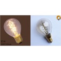Ampoule vintage bulb Edison E14 G45 filaments Spirale 25 W