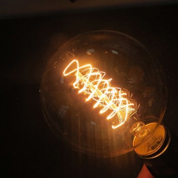 Vintage bulb Edison E14 G45 filaments spiral 25 W light bulb
