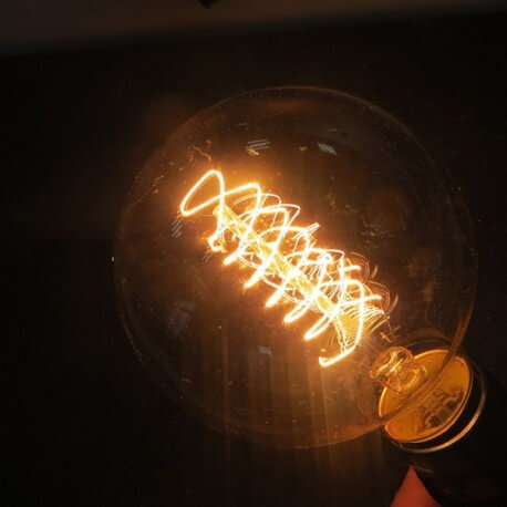 Dell'annata Edison E14 G45 filamenti a spirale 25 W della lampadina