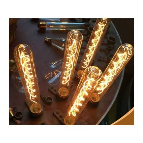 Set di 3 lampade vintage bulbo Edison E27 T9-185