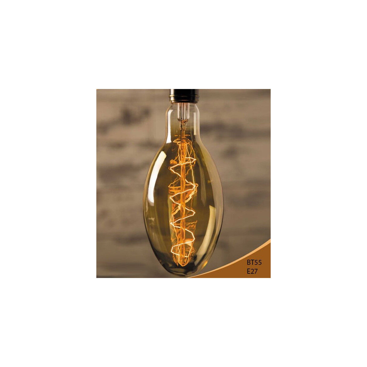 Ampoule vintage bulb Edison E27 BT55 40W incandescente à filaments