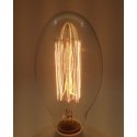 Bombilla incandescente vintage Edison E27 BT75 filamentos expuestos
