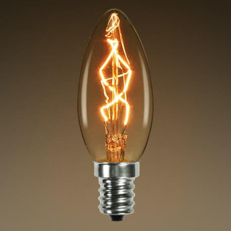 Dell'annata Edison E14 C35 incandescente della lampadina