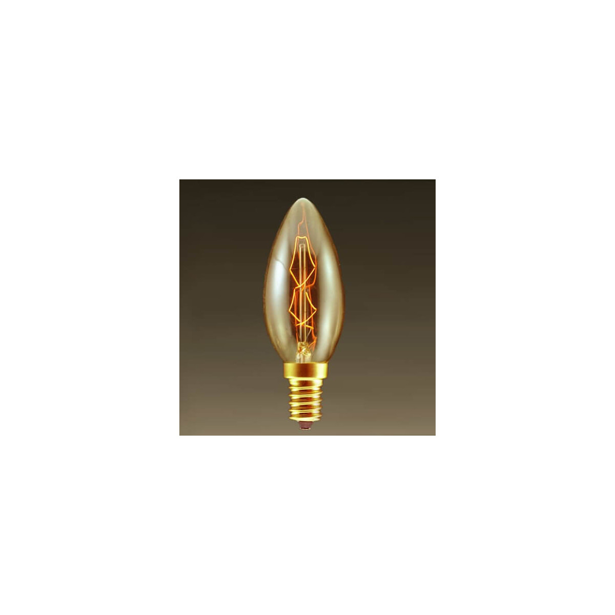 Vintage Glühbirne Edison E14 C35 Glühlampe