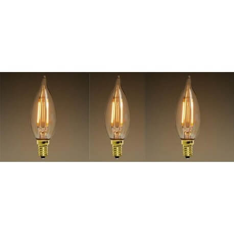 3 Ampoules vintage à LED E14 style bulb edison C35