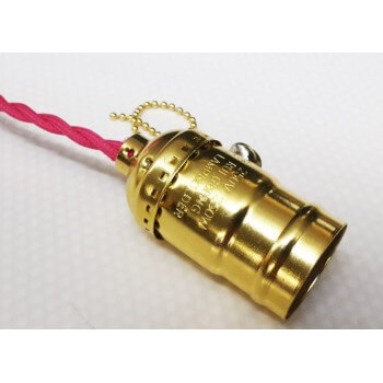 Sleeve gold type E27 vintage with chain switch