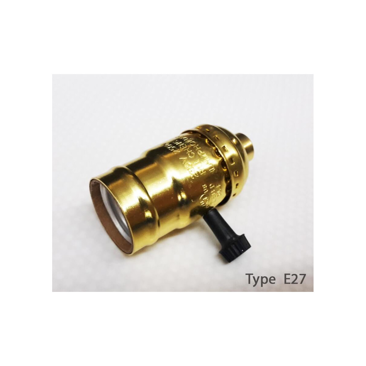 Lot von 3 Sockel E27 Gold Jahrgang mit Drehschalter