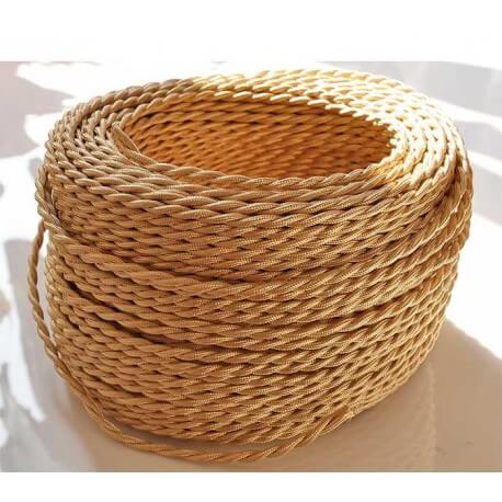 Wire electric vintage braided straw look color retro fabric