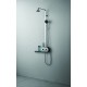Edelstahl Duschsäule 150 x 44 cm mit tropischem Regen und abnehmbarem Duschkopf für Ihre Dusche, Spa, Hammam