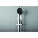 Colonne de douche design en inox pluie tropicale et pommeau amovible