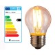 Ampoule vintage à LED 4W E27 G45 style Edison bulb classe énergétique