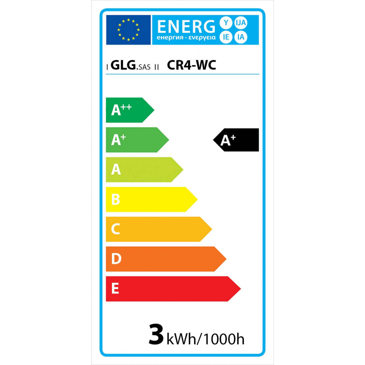 3W kaltweiße LED-Tauchlampe, Energieklasse