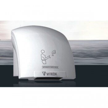 Sèche mains Vitech design arrondi en ABS blanc