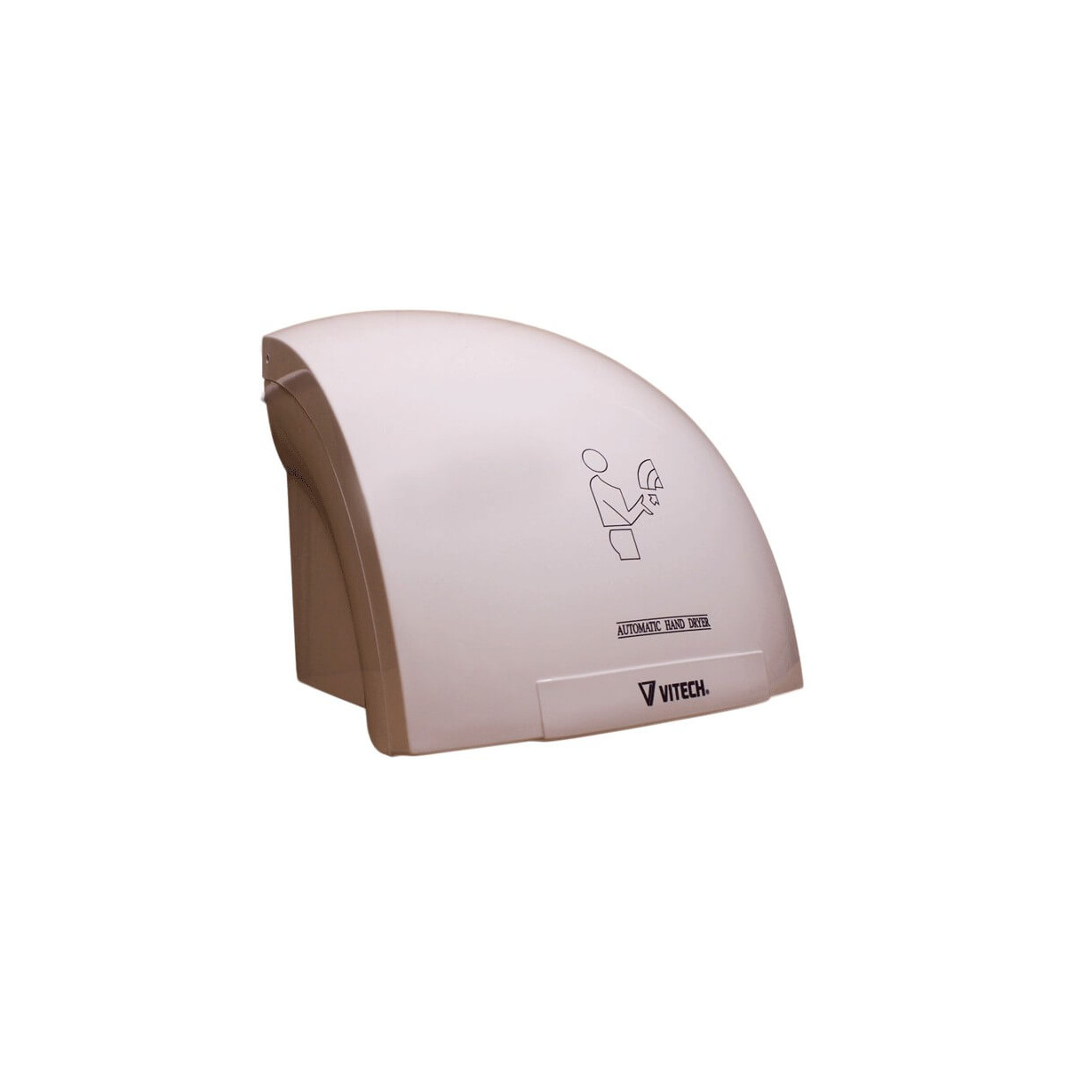 Secamanos Vitech diseño redondeado en ABS blanco