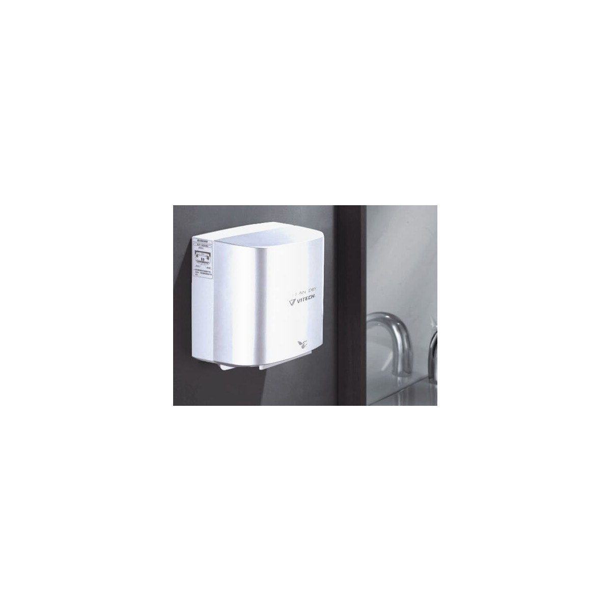Sèche-mains Vitech haute vitesse Electrique infrarouge 1000 W
