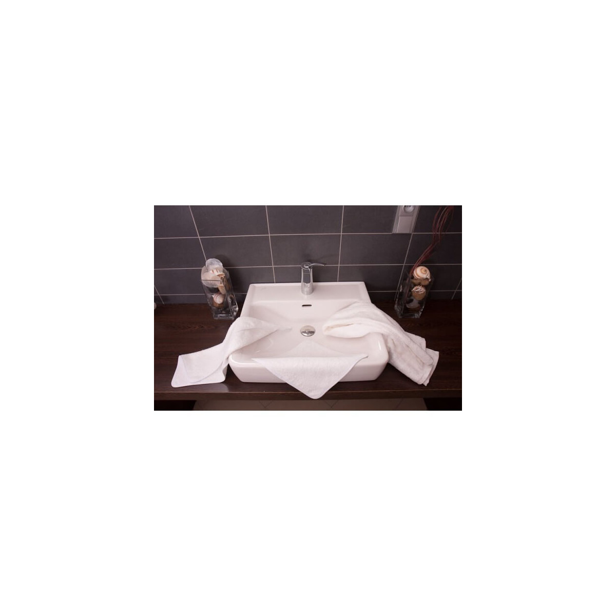 Set mit 10 Handtüchern, 30 x 30 cm, 100 % Baumwolle, 420 g/m²