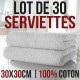 Lot of 30 30 x 30 cm 100% cotton hand towels