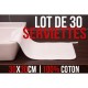 Lot of 30 30 x 50 cm 100% cotton hand towels 420 g/m2