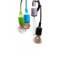Plafonnier design en silicone avec câble tissé 