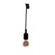 Design ceiling light silicone with black woven cable
