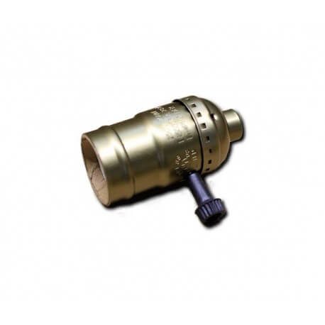 Douille Bronze de type E27 vintage avec interrupteur rotatif
