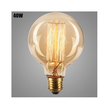 Lampada vintage Edison E27 G95 40W incandescente della lampadina