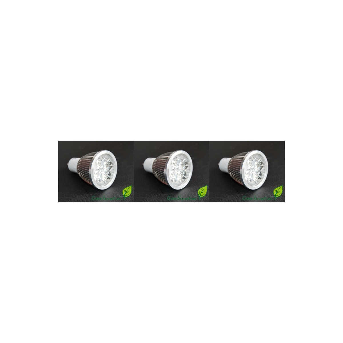 lot de 3 Ampoules à LED GU10 4w 4X1w haute intensité GreenSensation