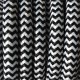 Aspecto de tejido de alambre eléctrico fresco tela retro vintage blanco/negro